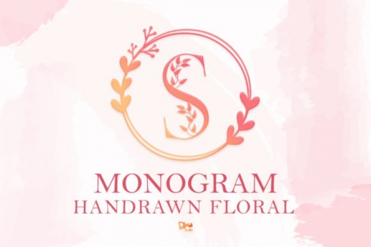 Monogram Handrawn Floral Font Download