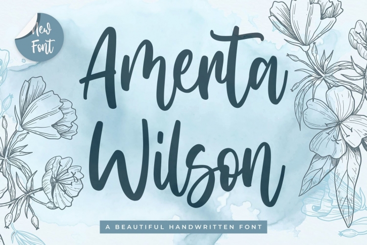 Modern Script Font - Amerta Wilson Font Download