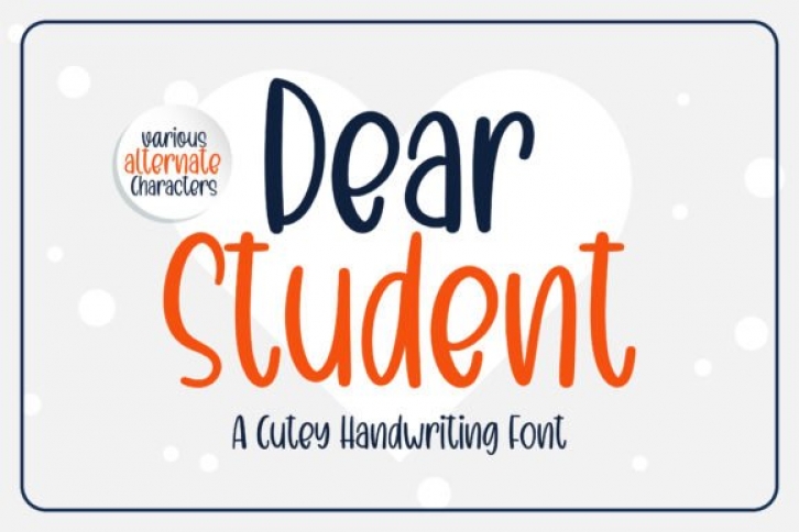 Dear Student Font Download
