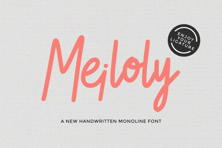MEILOLY - Handwritten Monoline Script Font Download