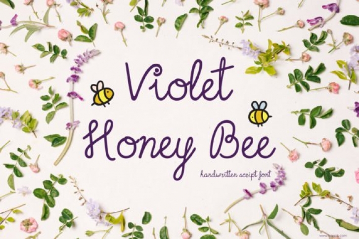Violet Honey Bee Font Download