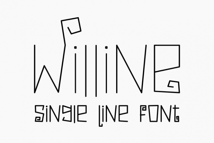 Willine - Single Line - Hair Line Font Font Download