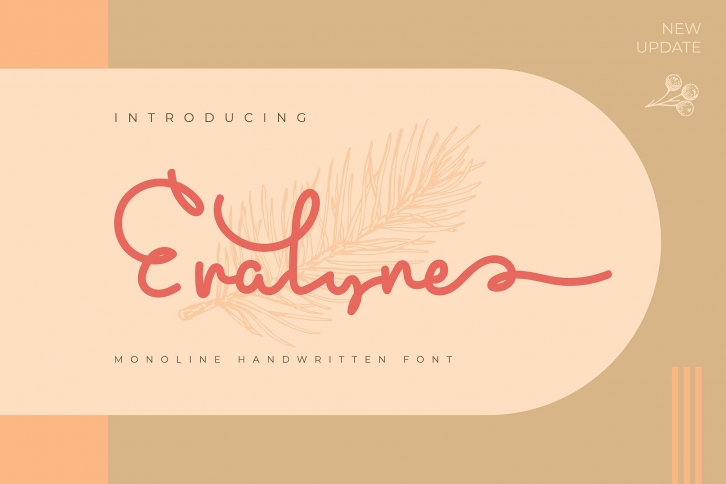 Eralyne | Monoline Handwritten Font Font Download