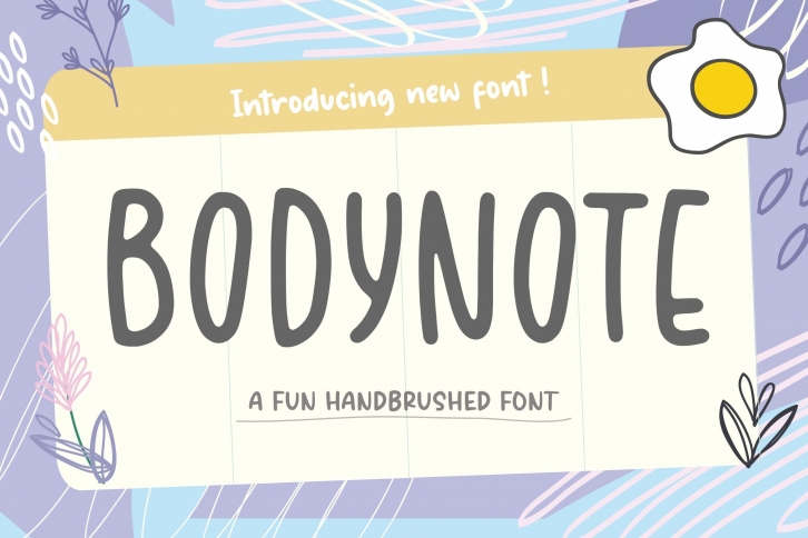 BODYNOTE Fun Handbrushed Font Font Download