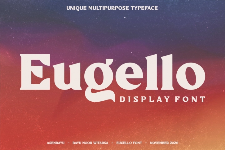 Eugello - Unique Display Font Font Download