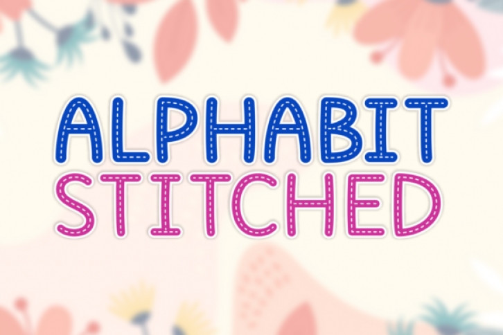 Alphabit Stitched Font Download