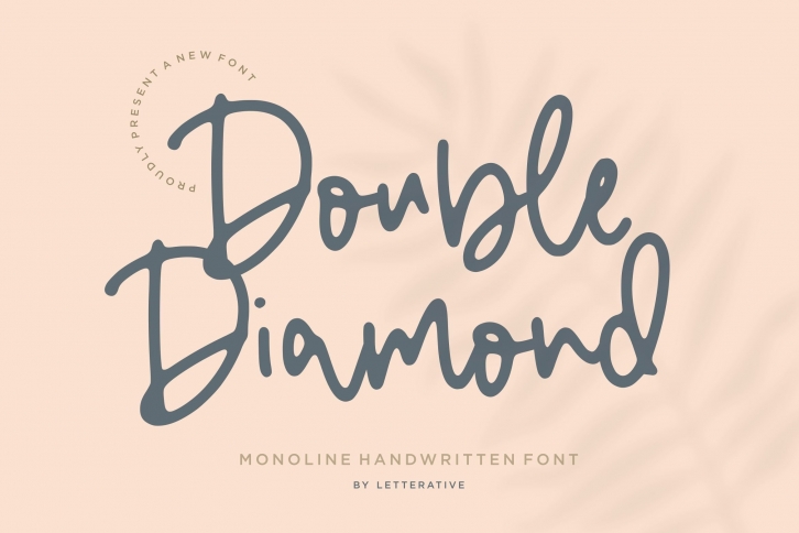 Double Diamond Monoline Handwritten Font Font Download