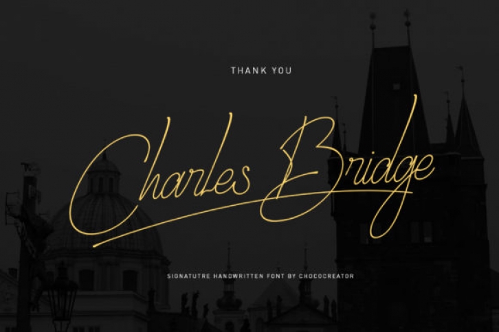 Charles Bridge Signature Handwritten Font Download