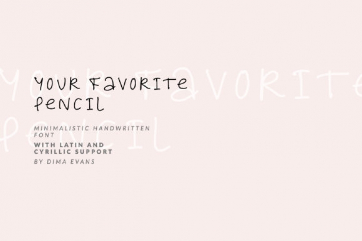 Your Favorite Pencil Font Download