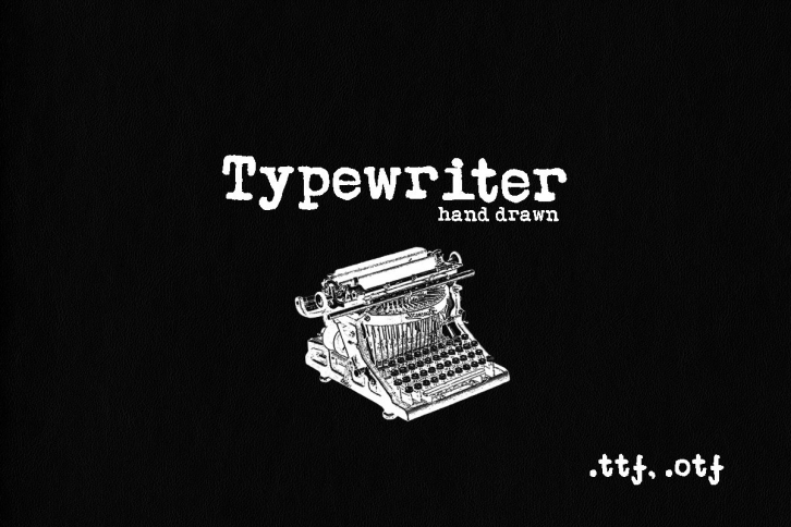 Typewriter. Handwritten font Font Download