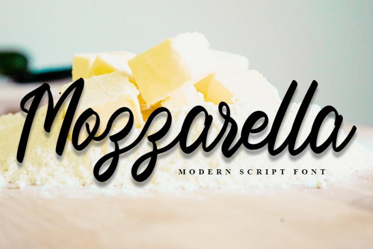 Mozzarella | Modern Script Font Font Download