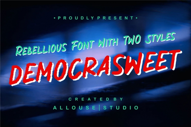 Democrasweet - Rebellious Handwritten with Two Styles Font Download