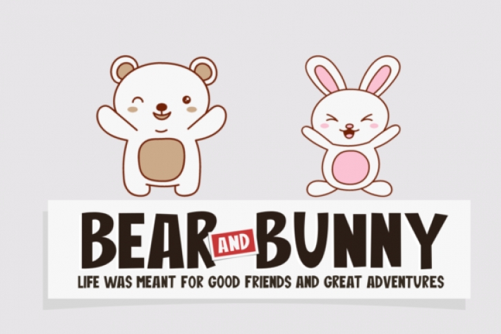 Bear and Bunny Font Download