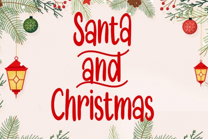 Santa and Christmas |Beautiful Christmas Font Font Download