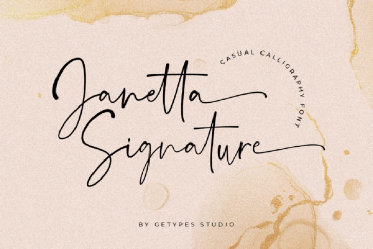 Janetta Signature Font Download