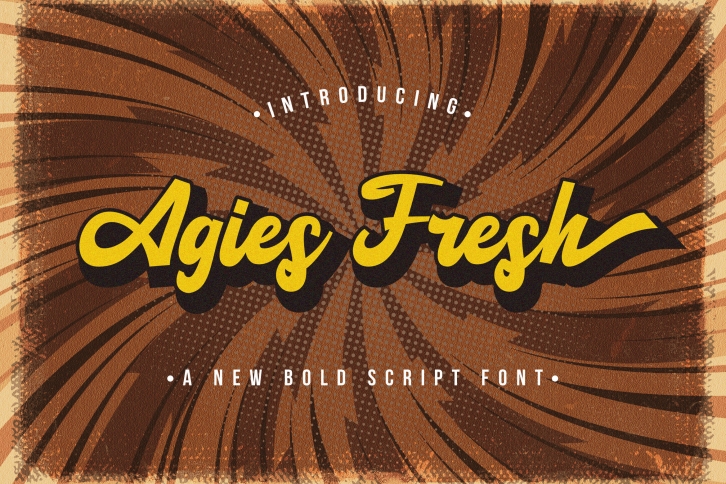 Agies Fresh - Retro Bold Script Font Font Download