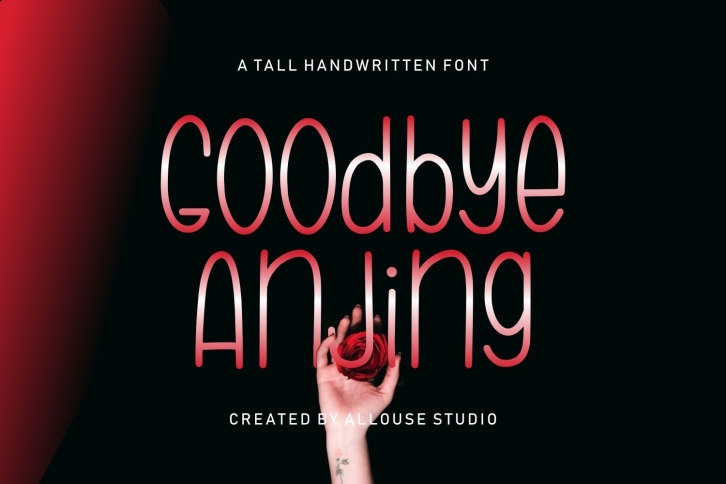 Web Font - Goodbye Anjing - a Tall Handwritten Font Font Download