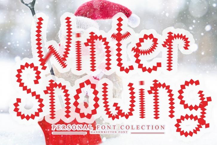 Winter Snowing Font Download