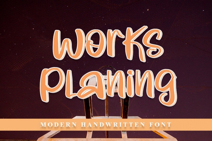 Works Planing - Beautiful Handwritten Font Font Download