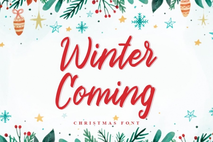Winter Coming | Beautiful Christmas Font Font Download