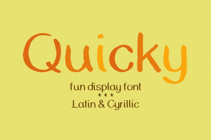 Quicky - fun handwritten font Font Download