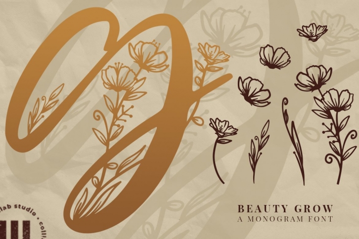 Beauty Grow Monogram Font Font Download