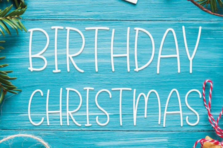Birthday Christmas Font Download