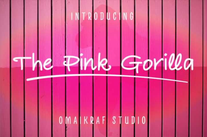 The Pink Gorilla Font Download