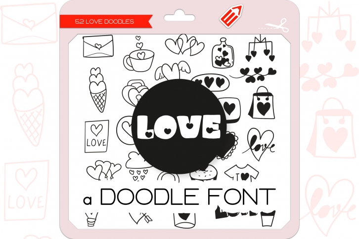 Love Doodles - Dingbats Font Font Download