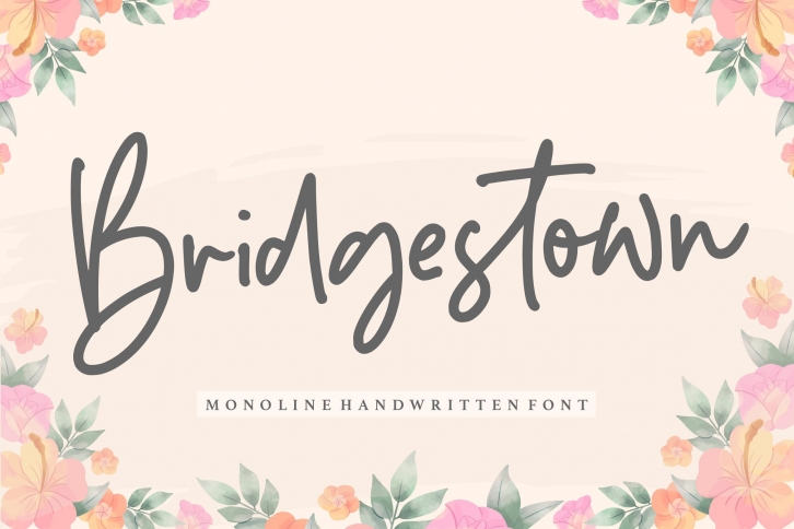 Bridgestown Monoline Handwritten Font Font Download