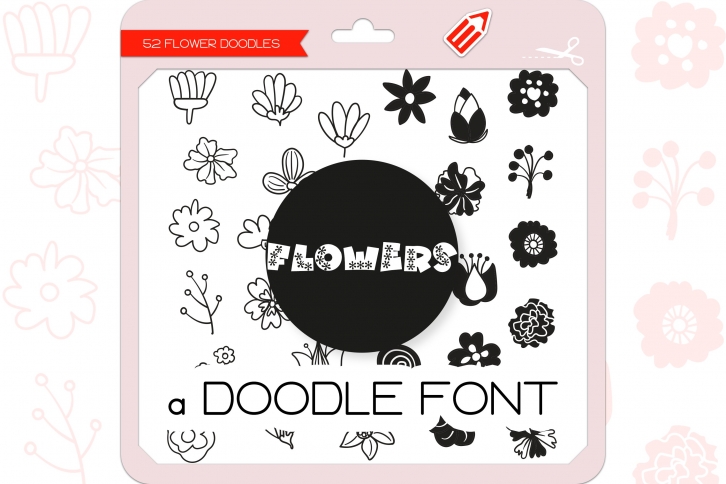 Flower Doodles - Dingbats Font Font Download
