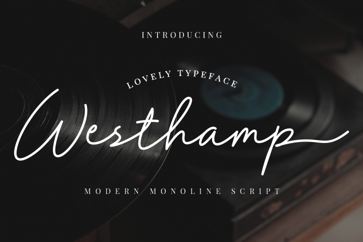 Westhamp - Monoline Script Font Font Download