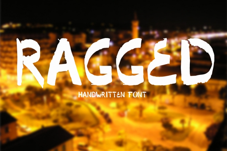 Ragged. Handwritten font. Font Download