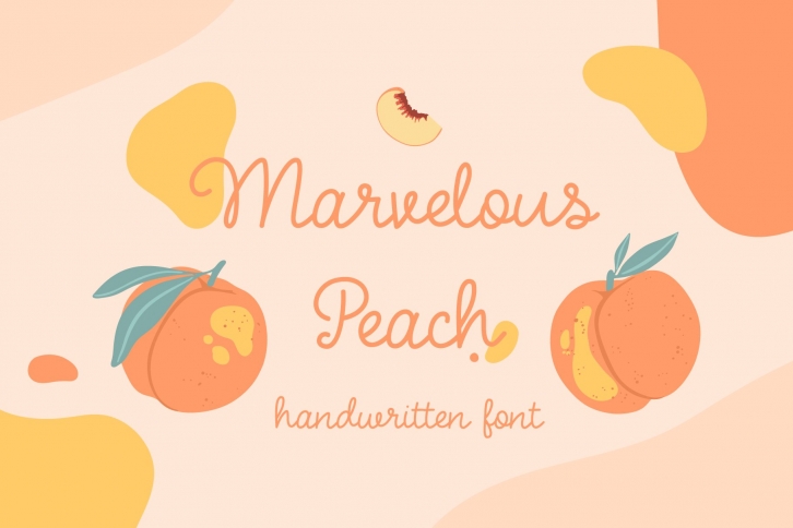 Marvelous Peach | handwritten font Font Download