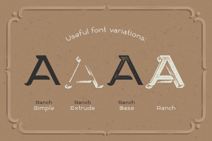 Ranch vintage font & illustrations Font Download