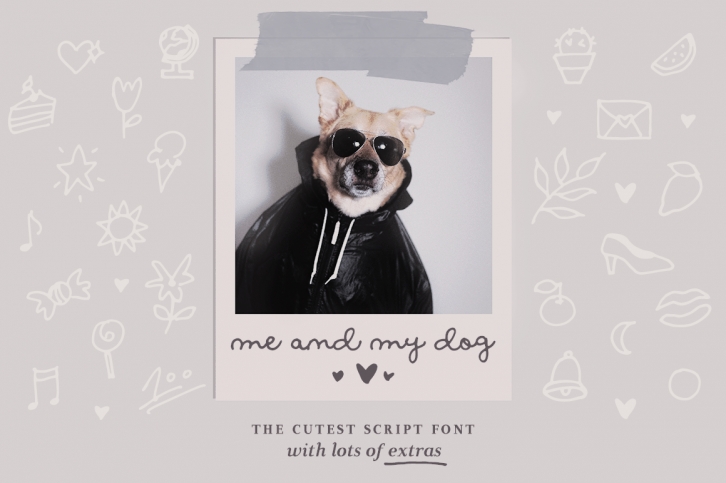 Me and my dog script font family Font Download