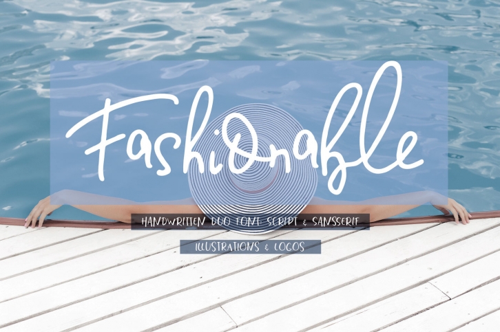 Fashionable Duo Font & Illustrations Font Download