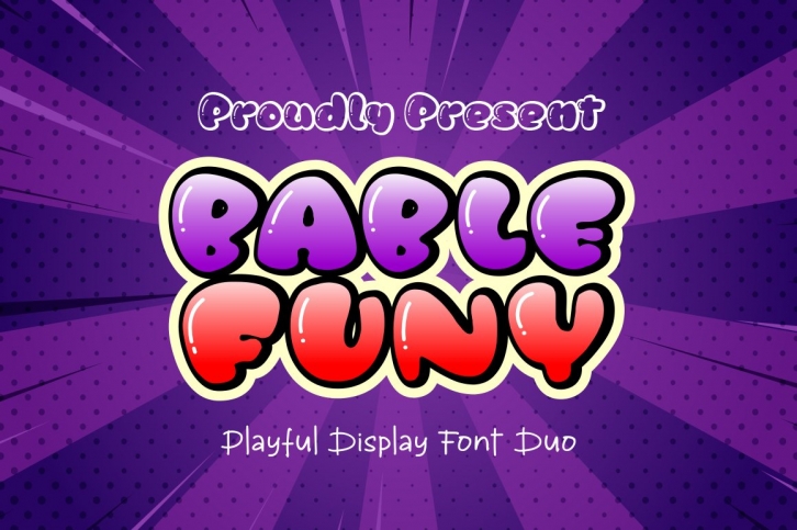 Bable Funy - layered font duo Font Download