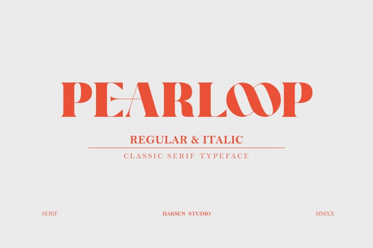 PEARLOOP a Classic Serif Typeface Font Download