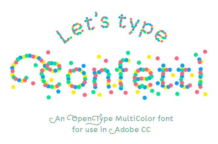 Confetti color font Font Download