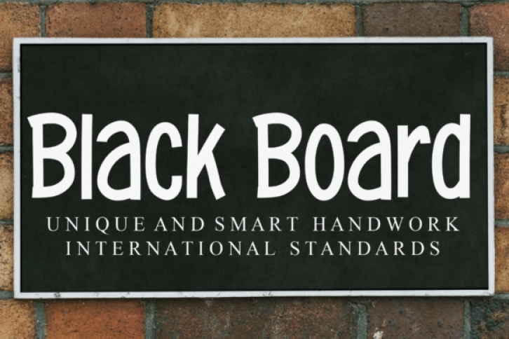 Black Board Font Download