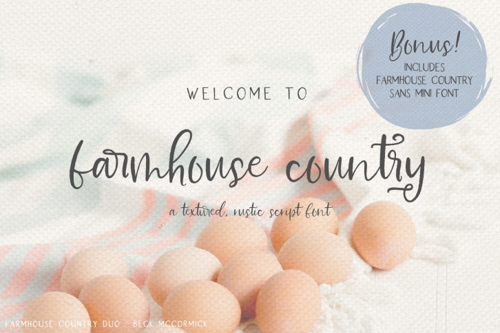 Farmhouse Country Font Duo Font Download