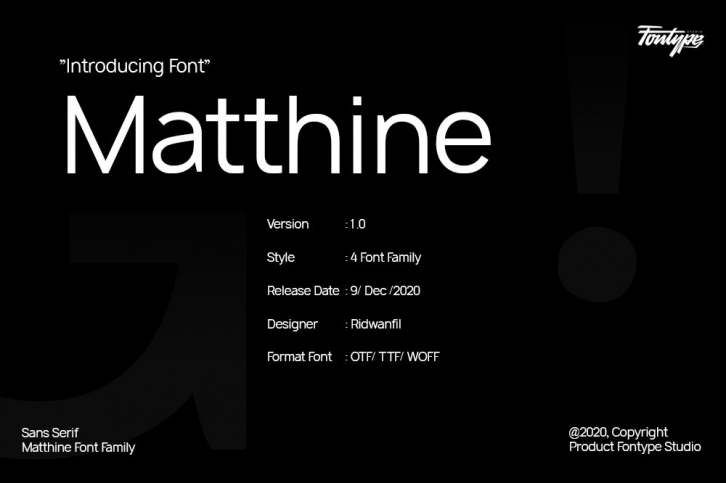 Matthine - Sans Serif Modern Style Font Download