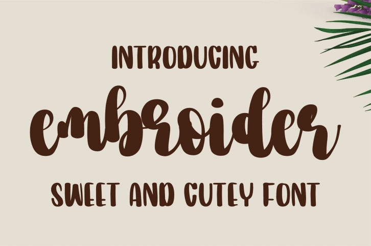 Embroider Font Download