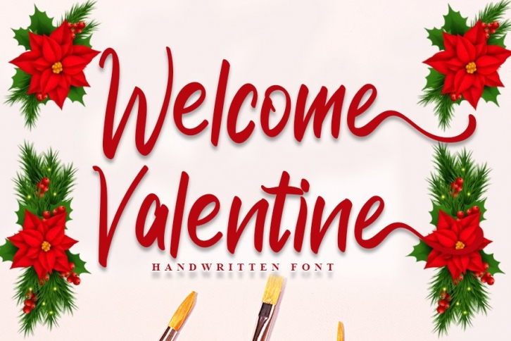 Welcome Valentine - Modern Handwritten Font Font Download