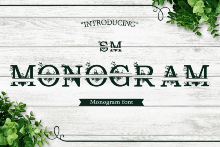 SM Monogram Font Download