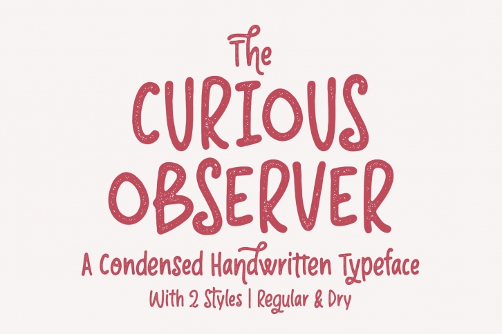 Curious Observer | A Condensed Handwritten Typeface Font Download