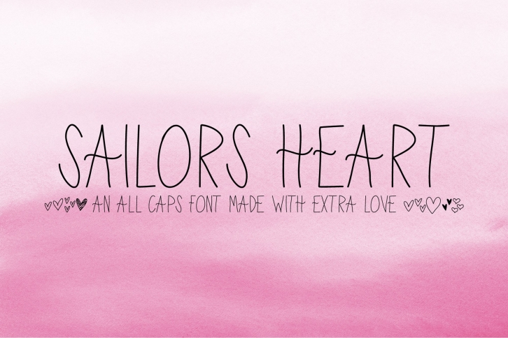 Sailors Heart - A Handwritten Font Made with Extra Love Font Download
