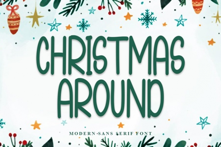 Christmas Around - Modern Sans Serif Font Font Download