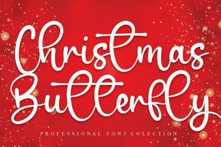 Christmas Butterfly Font Download
